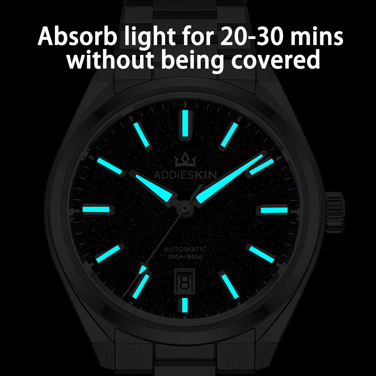 🔥SALDI D'AUTUNNO 🔥 Orologio automatico di lusso AddiesKIN K010 da 40 mm con quadrante in pietra naturale e movimento Miyota 9015