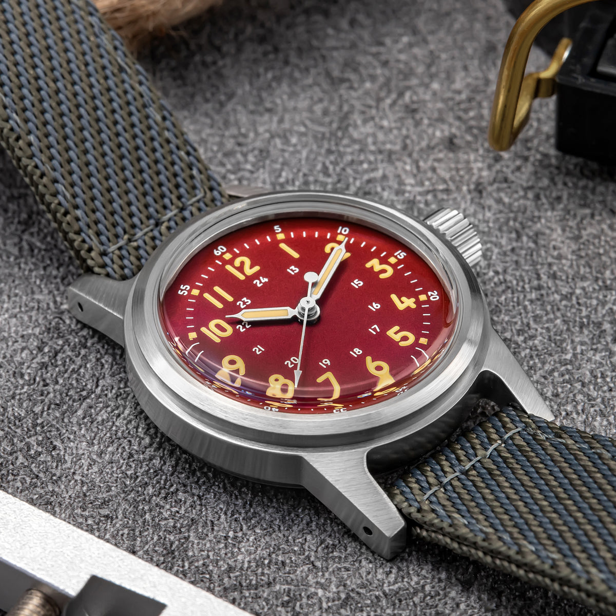 ★Magazzino Italia★ADDIESDIVE Orologio meccanico vintage 36mm AD2076