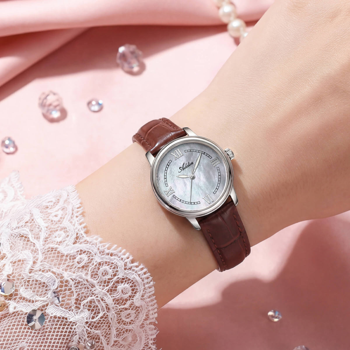 🔥SALDI D'AUTUNNO 🔥 Orologio da Donna di Lusso Addies 31mm in Acciaio Inossidabile al Quarzo AW25906