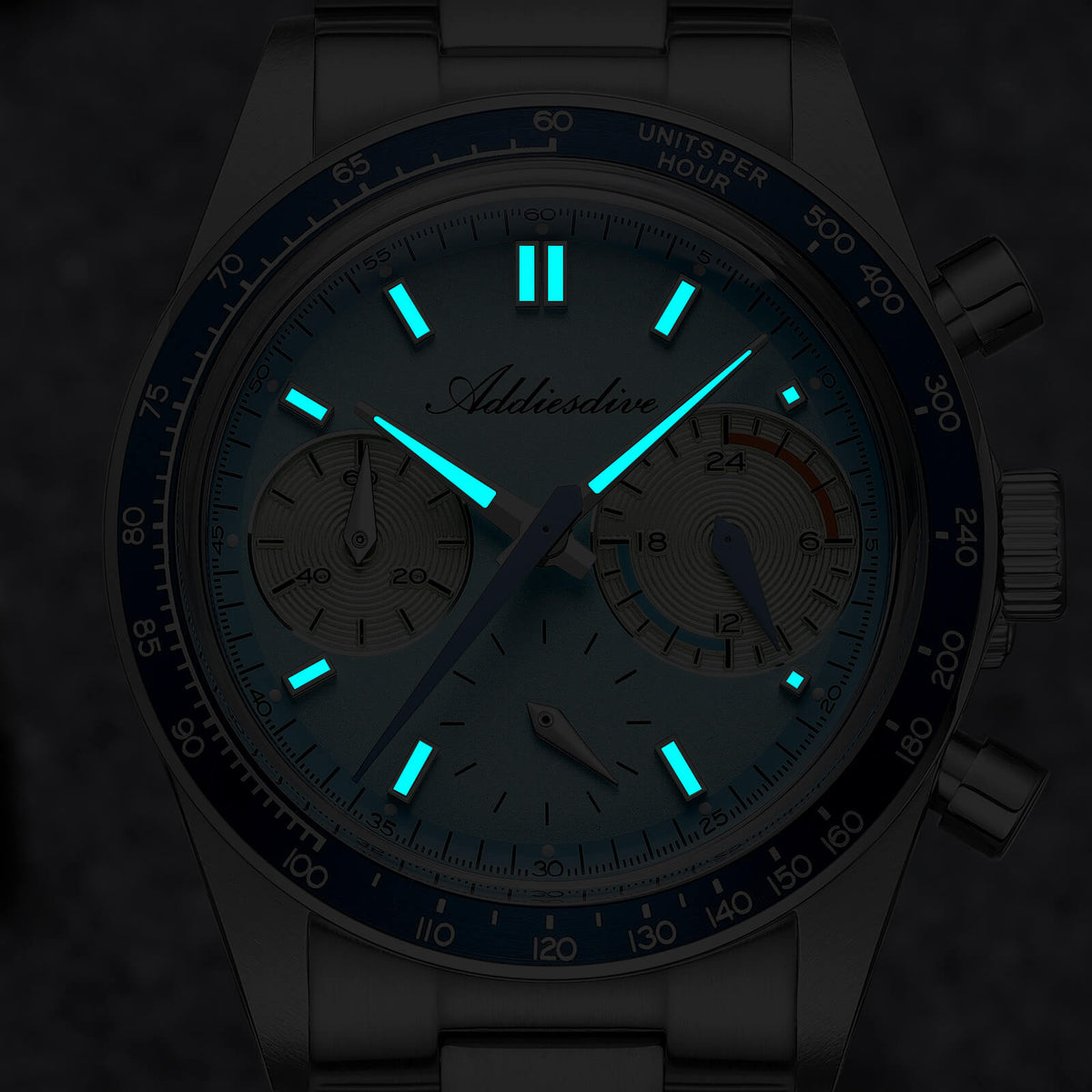 🔥SALDI D'AUTUNNO 🔥 Orologio cronografo al quarzo ADDIESDIVE 37 mm VK63 da corsa AD2539