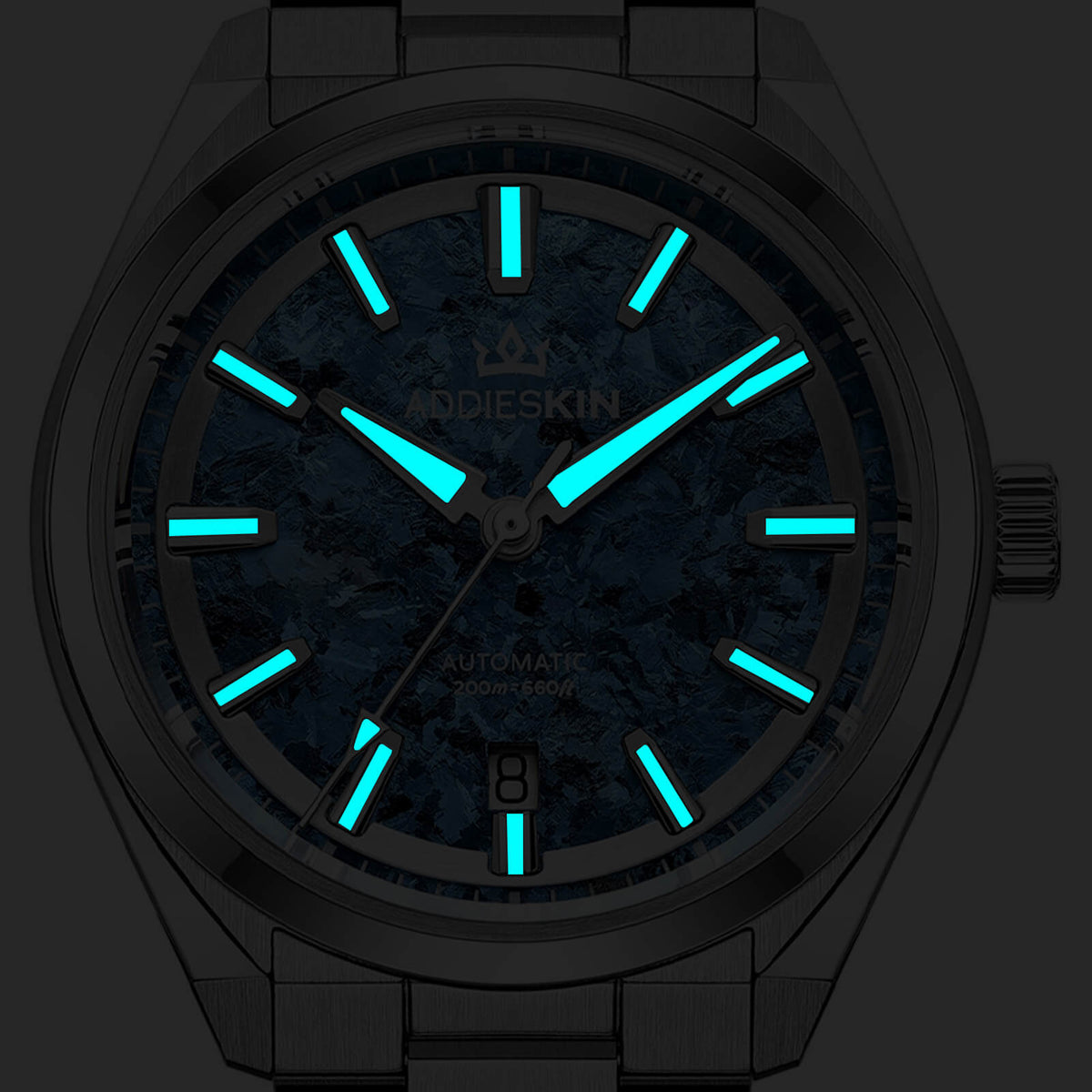 🔥SALDI D'AUTUNNO 🔥AddiesKIN Orologio Automatico di Lusso K006 – 40mm, Quadrante in Titanio Cristallizzato, Movimento Miyota 9015