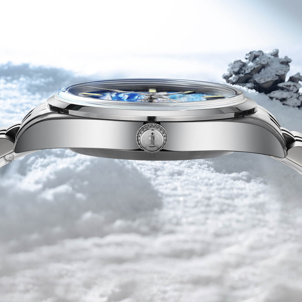 Addiesdive 39mm Orologio Automatico con Quadrante 3D Sea of Clouds AD2041