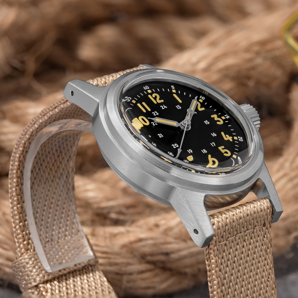 ★Magazzino Italia★Orologio meccanico vintage ADDIESDIVE 36mm AD2076