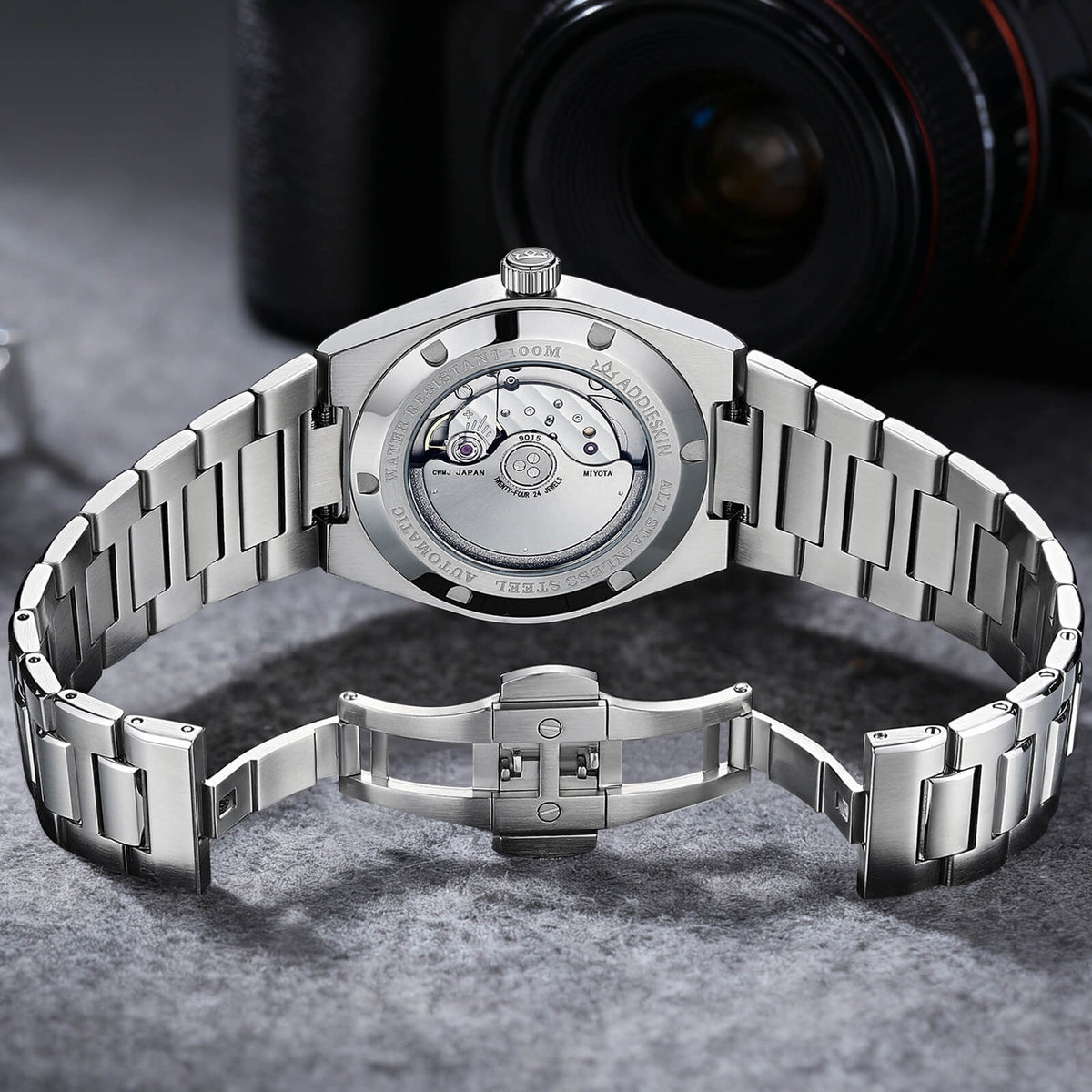 Orologio da uomo AddiesKIN K008 con quadrante in madreperla da 39 mm e movimento Miyota 9015.
