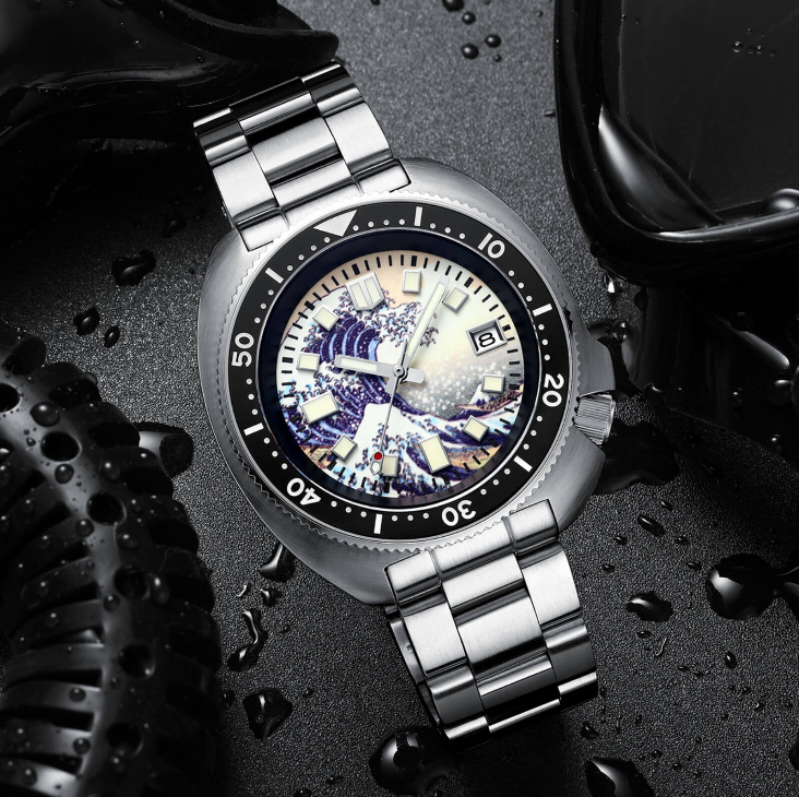 Orologio subacqueo ADDIESIVE con vetro zaffiro sintetico e quadrante luminoso 200M H8-Surf