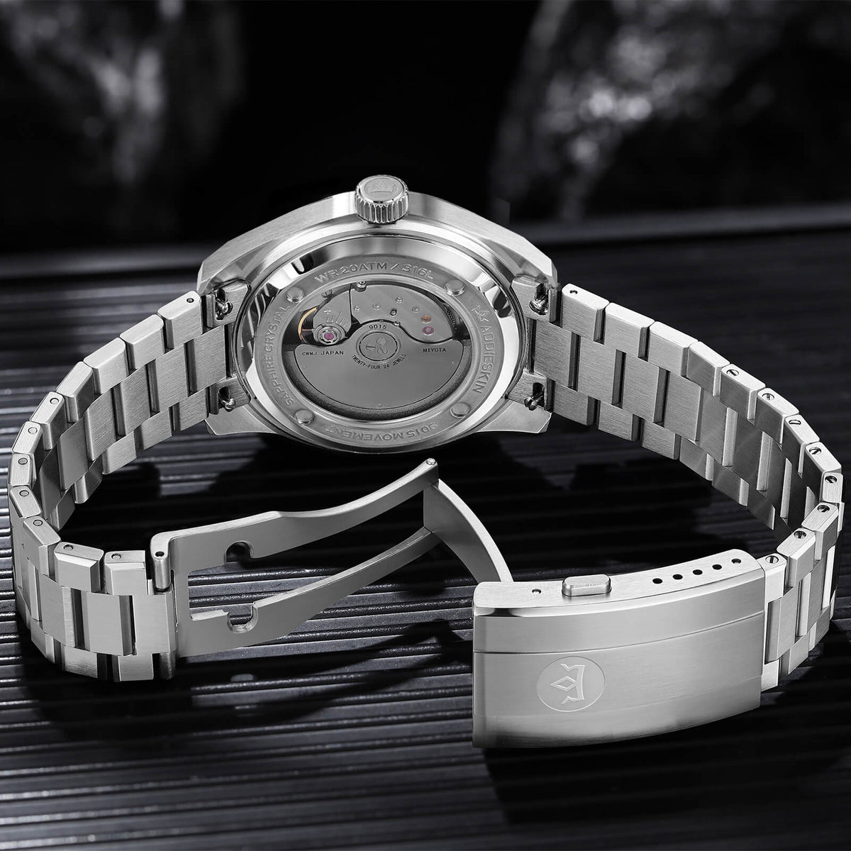 🔥SALDI D'AUTUNNO 🔥AddiesKIN Orologio Automatico di Lusso K006 – 40mm, Quadrante in Titanio Cristallizzato, Movimento Miyota 9015