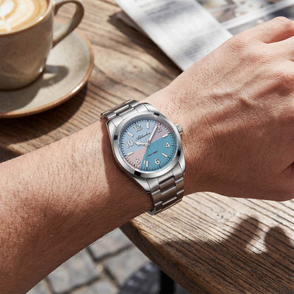 🔥SALDI D'AUTUNNO 🔥 Orologio al quarzo ADDIESDIVE da 36 mm con quadrante a blocchi di colore AD2555 vetro zaffiro