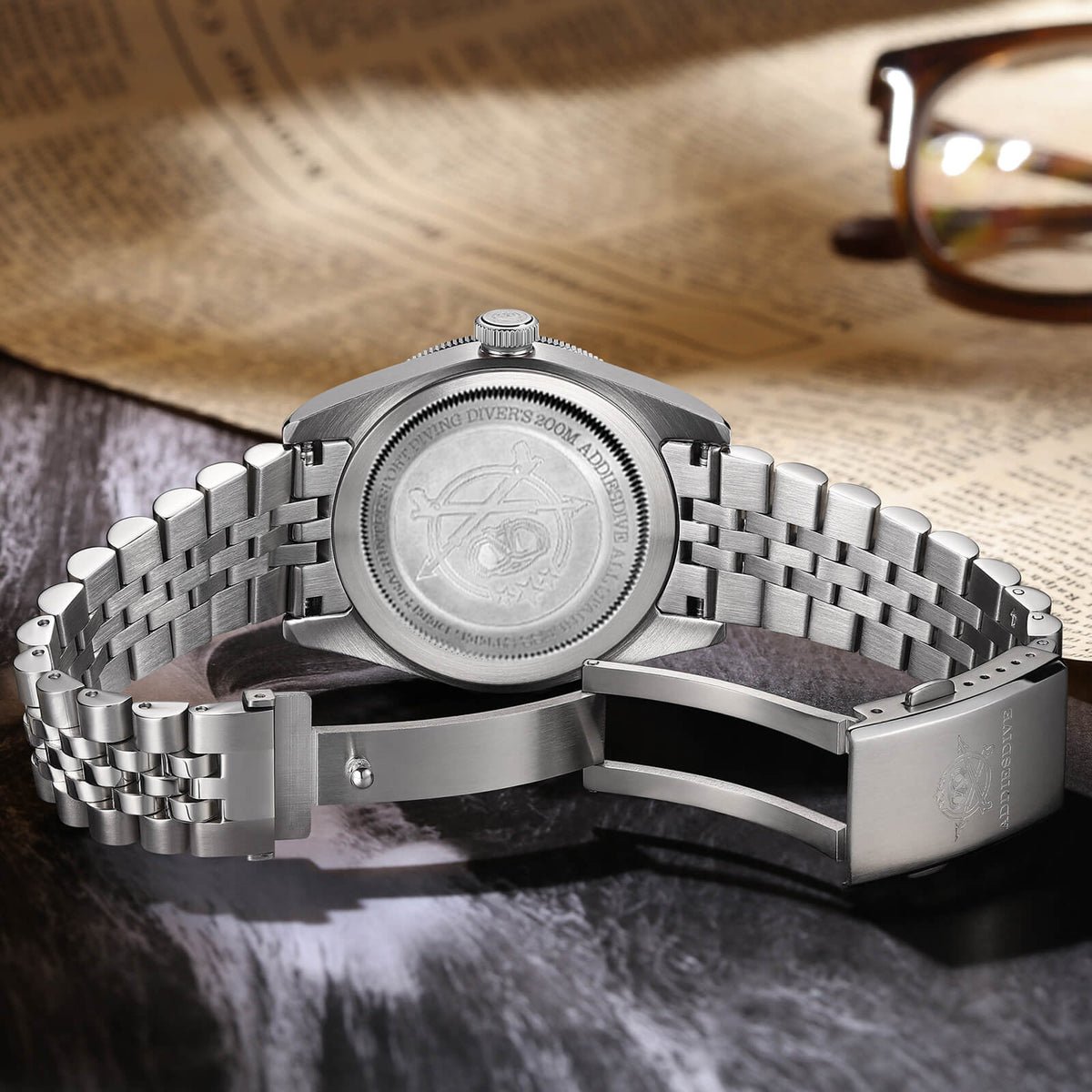 ★Saldi Anniversario★ADDIESDIVE 39mm Orologio al Quarzo BB58 GMT AD2044