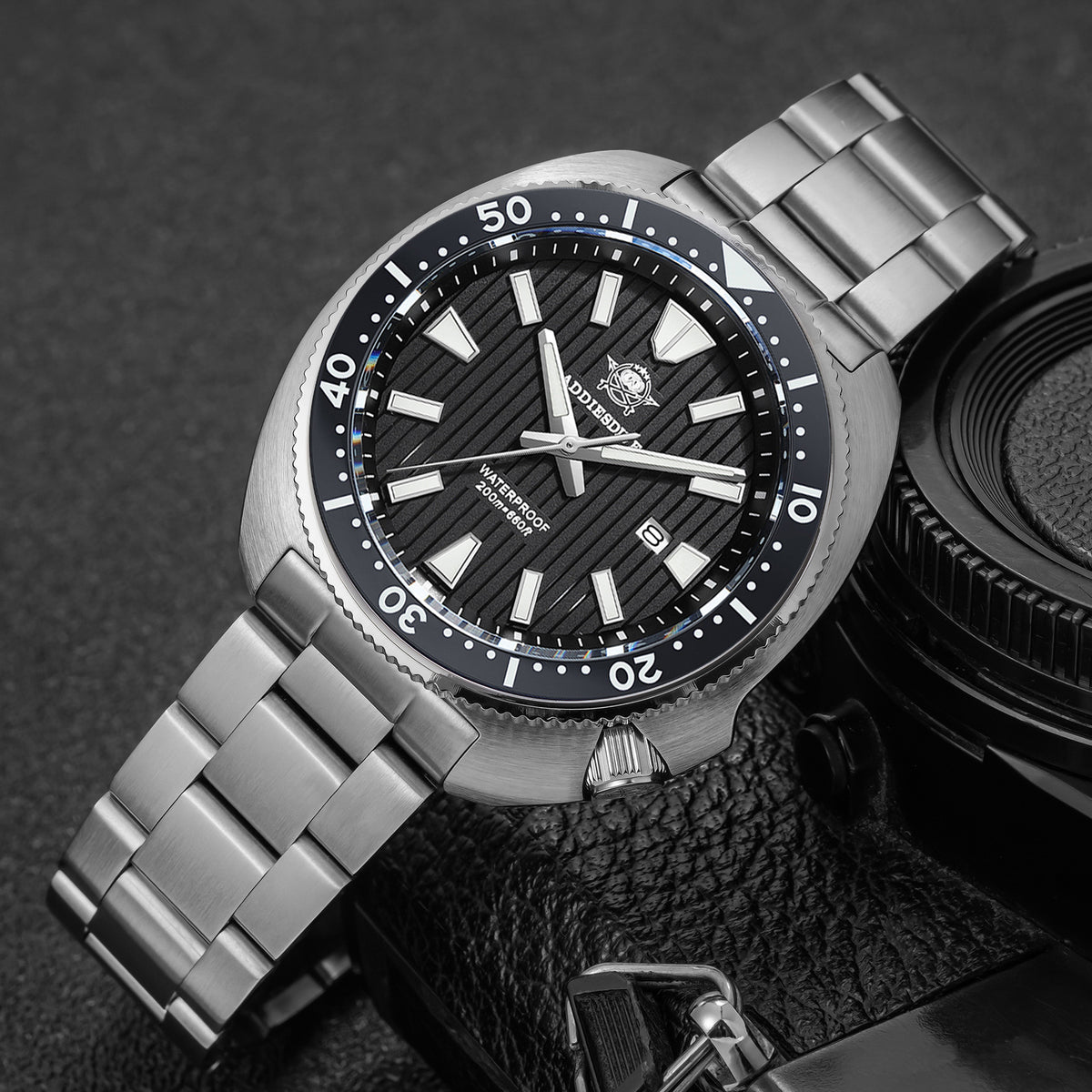 ★Offerta speciale★ Orologio subacqueo al quarzo da uomo Addiesdive Turtle 41 mm AD2507