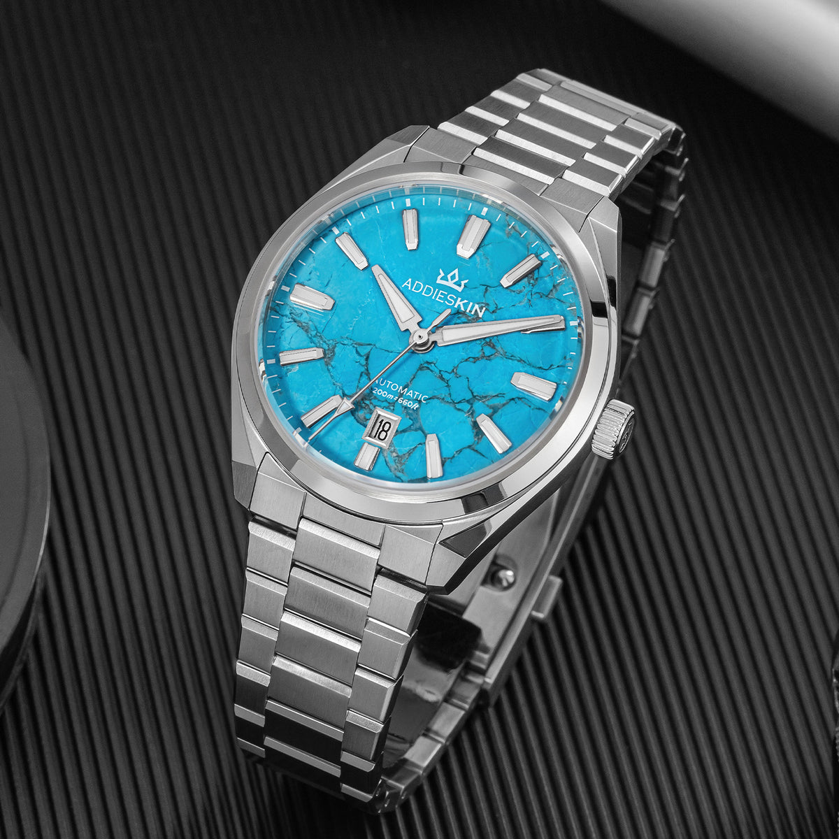 🔥SALDI D'AUTUNNO 🔥 Orologio automatico di lusso AddiesKIN K010 da 40 mm con quadrante in pietra naturale e movimento Miyota 9015