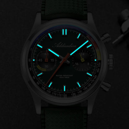 ★Saldi Anniversario★Orologio cronografo ADDIESDIVE VK64 da 38 mm ispirato alle corse AD2529