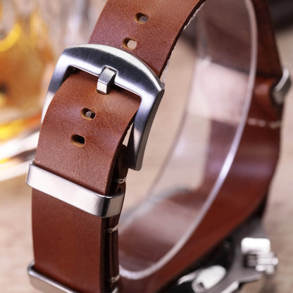 ADDIESDIVE 20mm Cinturino in Pelle di Qualità Premium da Marrone chiaro