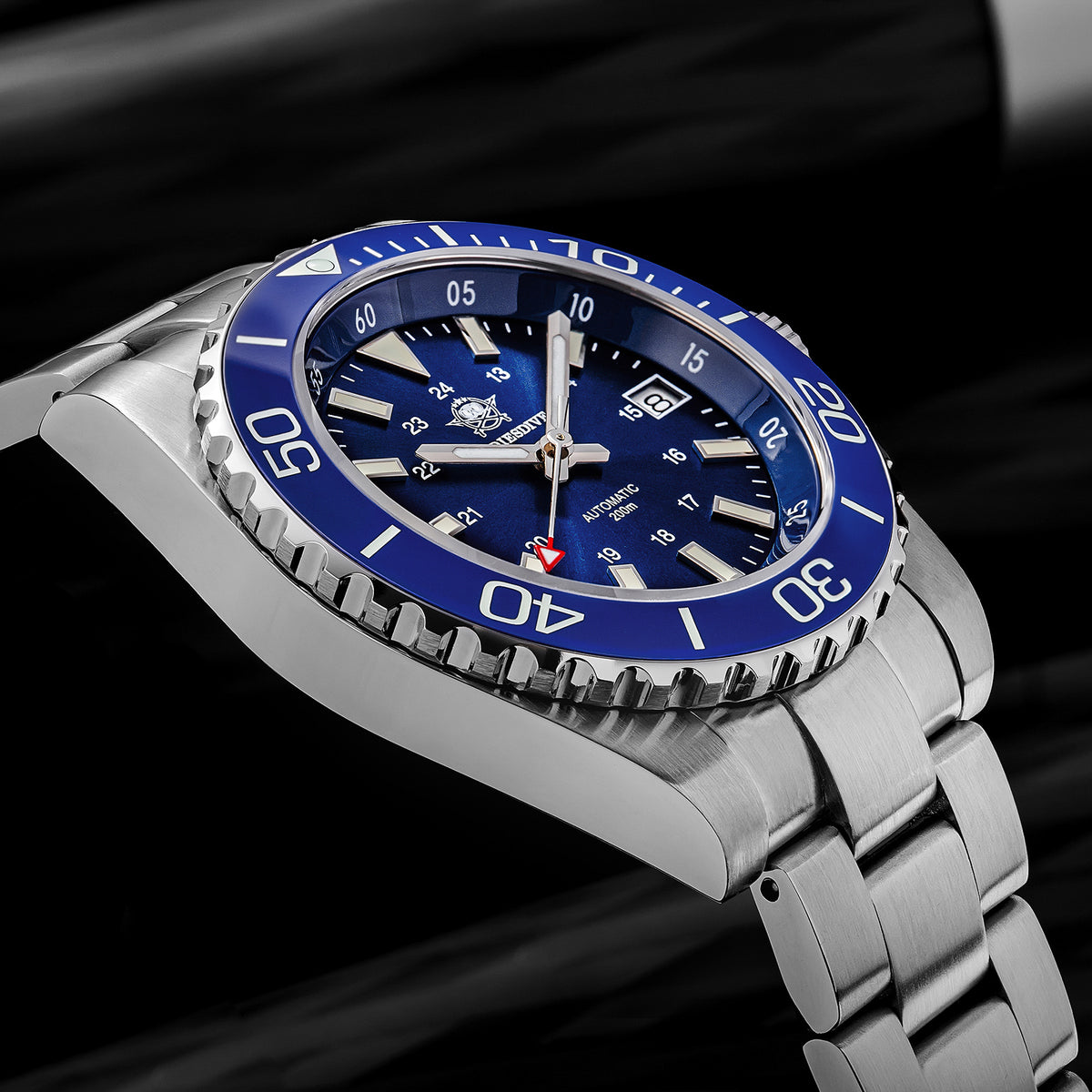 ★Saldi Anniversario★Orologio subacqueo automatico da uomo ADDIESDIVE con vetro zaffiro sintetico AD2504