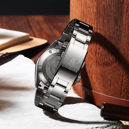 🔥SALDI D'AUTUNNO 🔥 ADDIESDIVE Orologio GMT al quarzo da 38 mm con movimento RONDA 515 (AD2548)