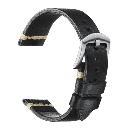 Cinturino in Pelle per Orologio ADDIESDIVE, Scegli Colore e Larghezza 20mm 22mm nero