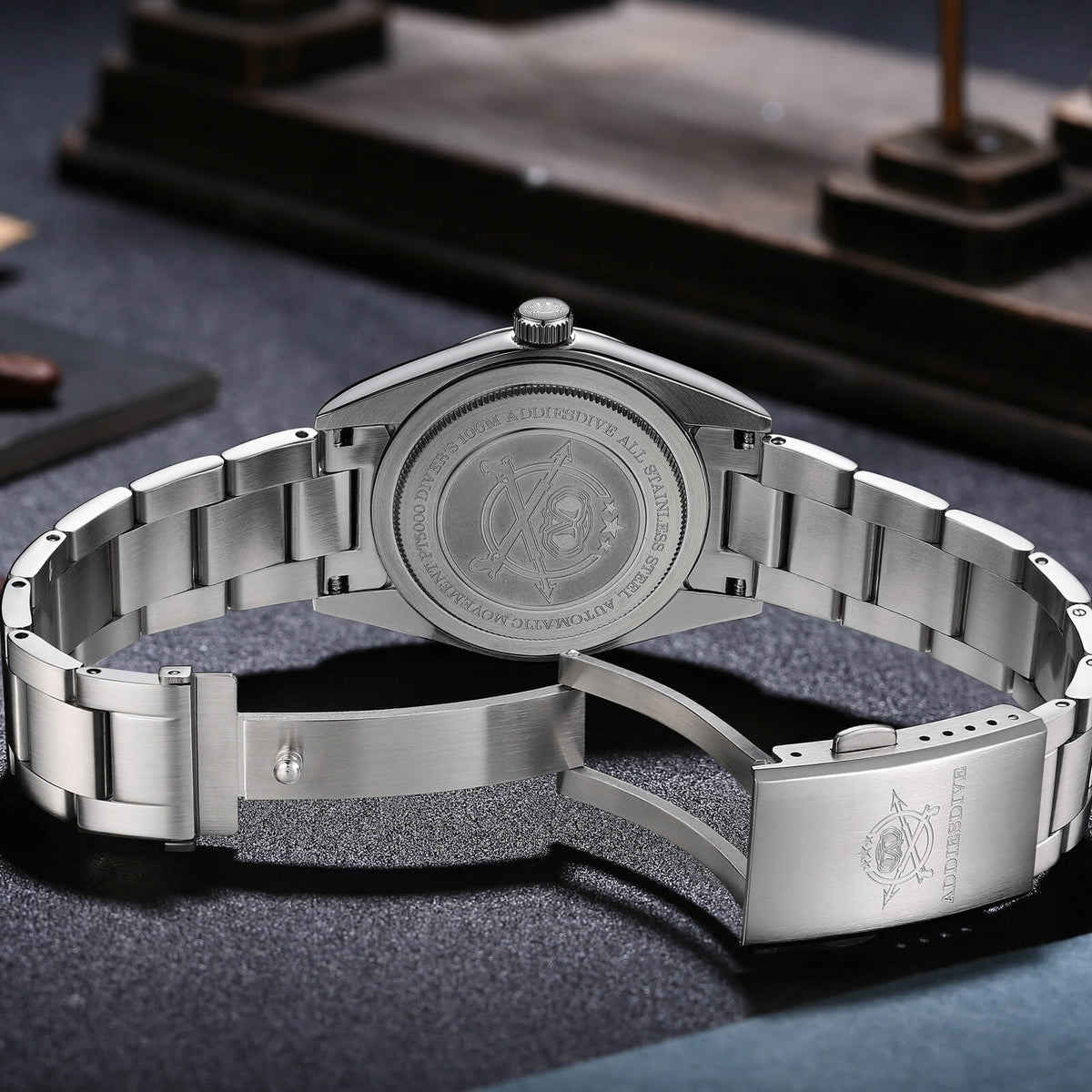 Addiesdive da 36mm Orologio al Quarzo con Cristallo di Zaffiro AD2026