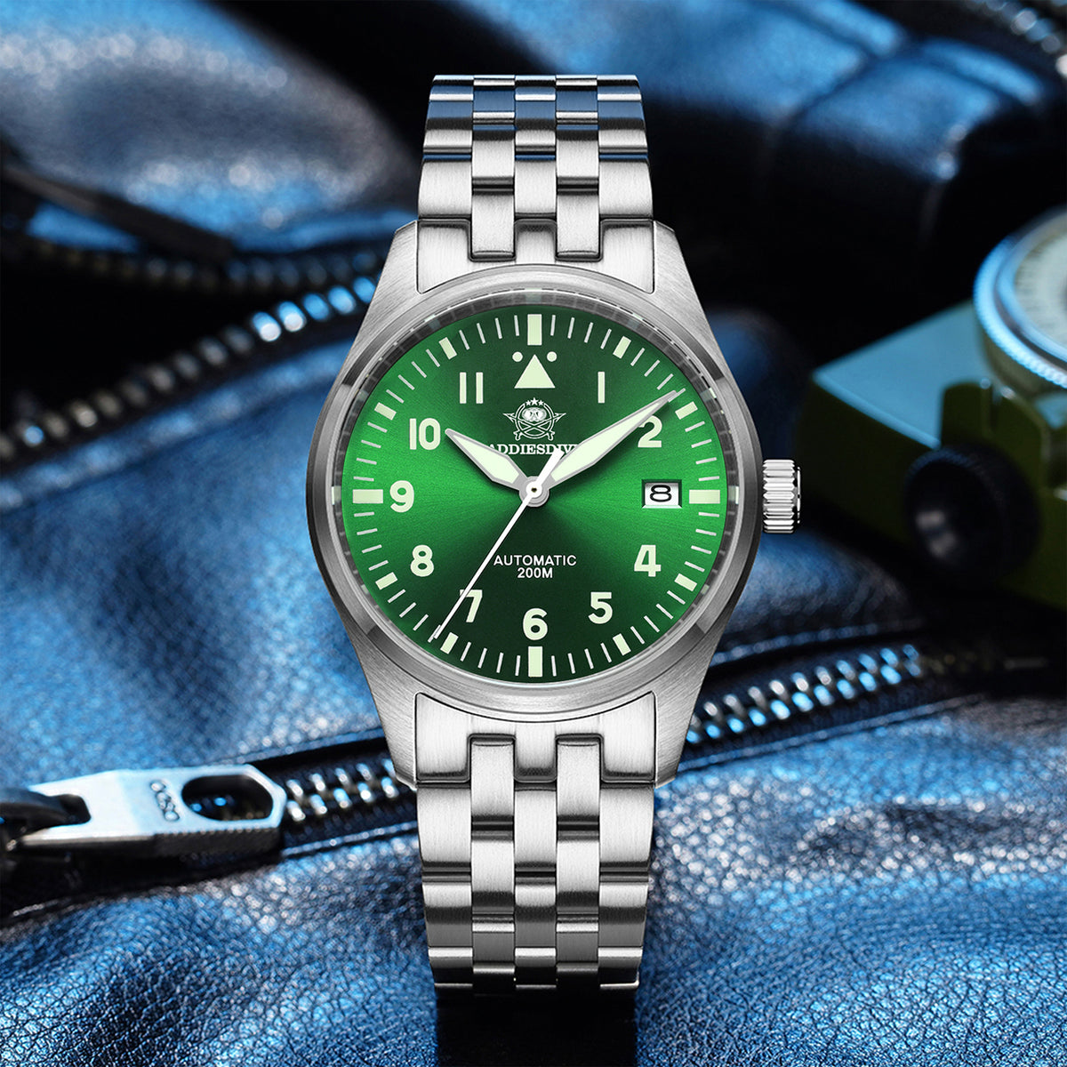 ★Magazzino italiano★ADDIESDIVE® Orologio automatico da uomo elegante da 39 mm con movimento NH35A (MY-H2)