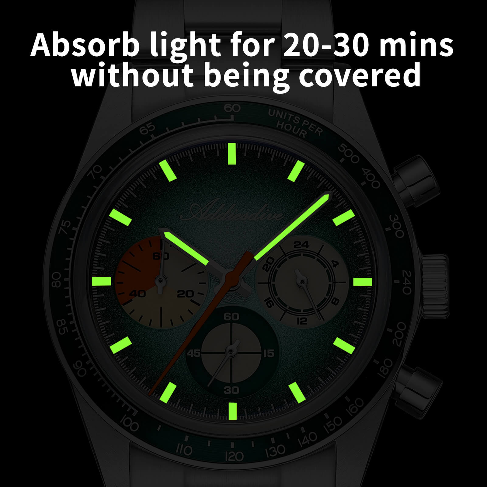 ADDIESDIVE 37mm Orologio Cronografo al Quarzo di Lusso AD2551