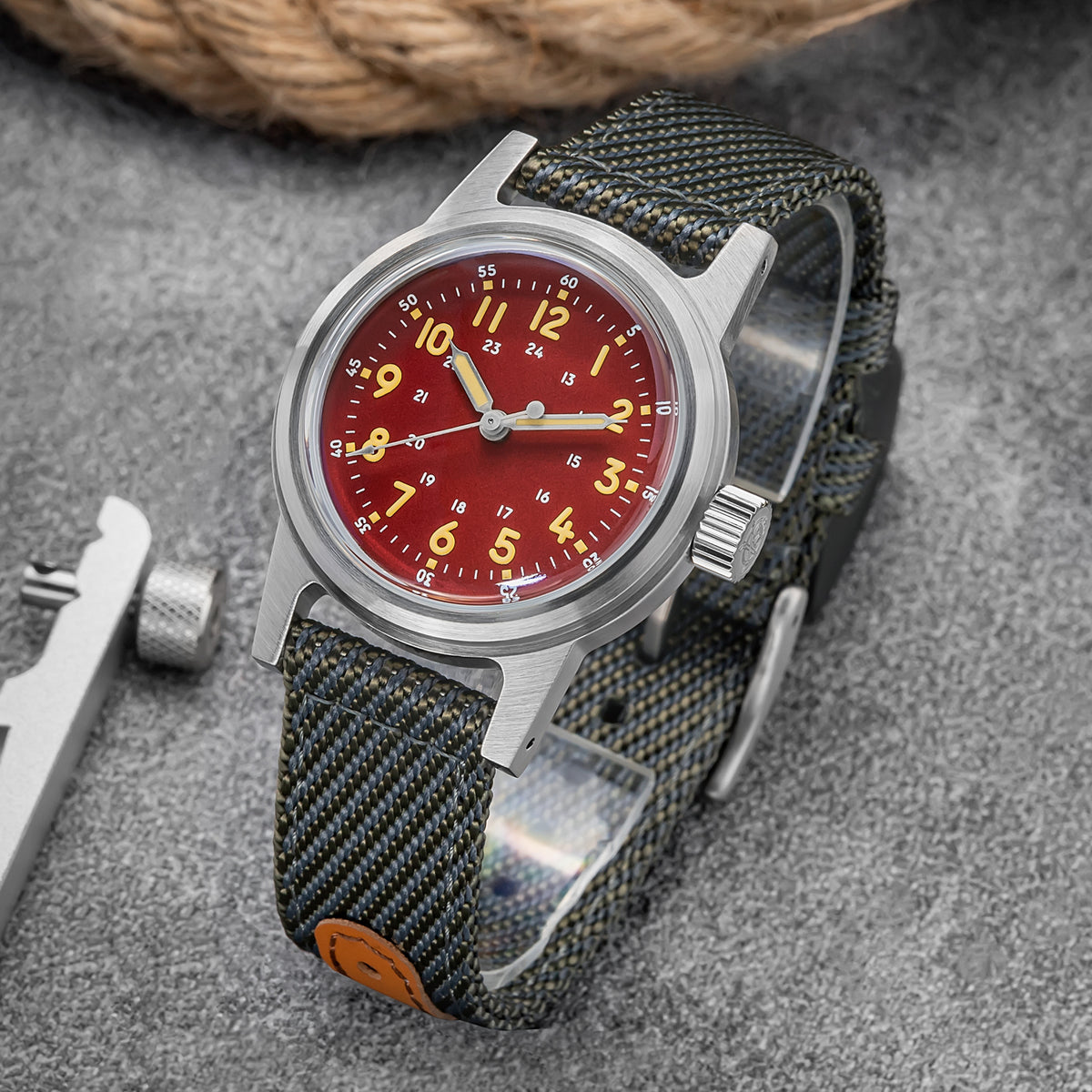 ★Magazzino Italia★ADDIESDIVE Orologio meccanico vintage 36mm AD2076