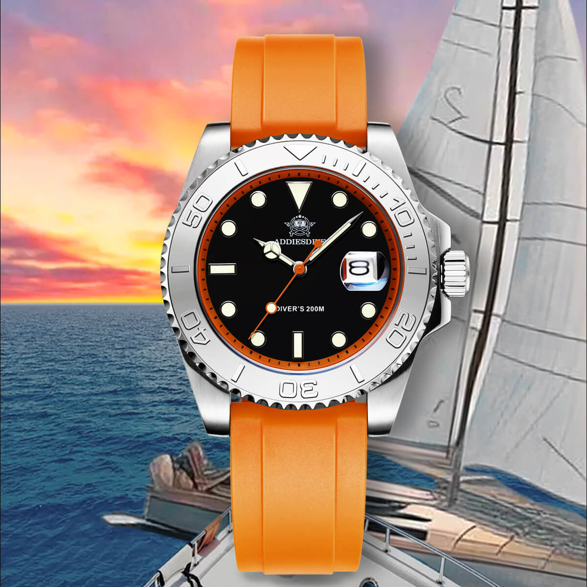 ★Saldi Anniversario★ADDIESDIVE Orologio Sportivo al Quarzo da 41 mm Impermeabile 200 m (AD2040)