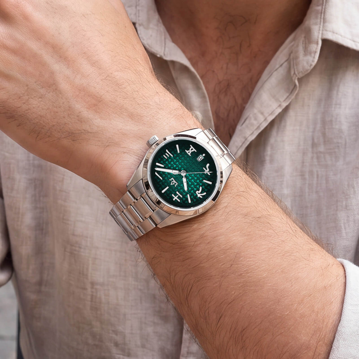 🔥SALDI D'AUTUNNO 🔥 Orologio automatico AddiesKIN K011 da 38 mm con quadrante a motivo "lingotto" e movimento 9015