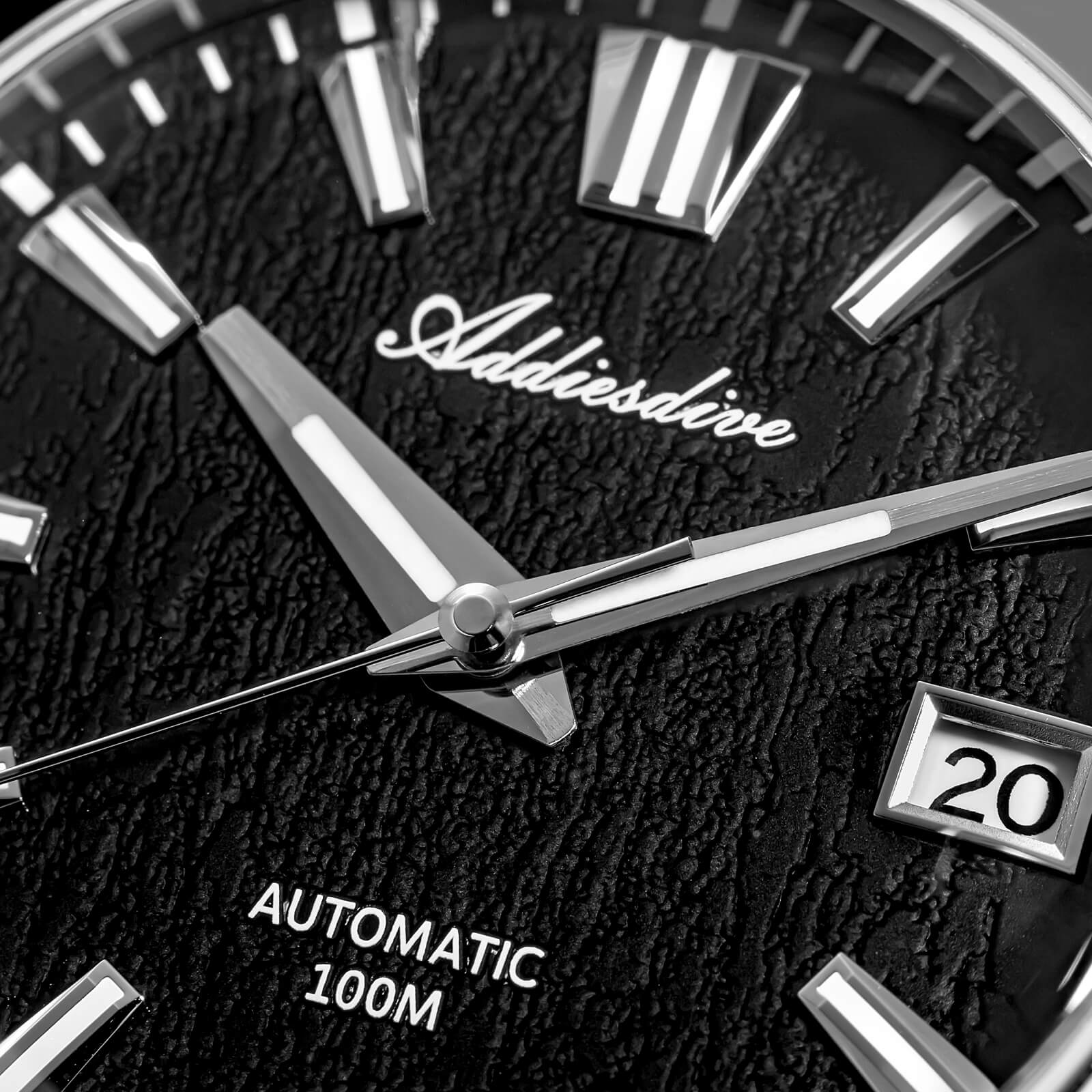 ADDIESDIVE 39mm Orologio Automatico NH35 con Quadrante 3D Bark Texture da AD2075