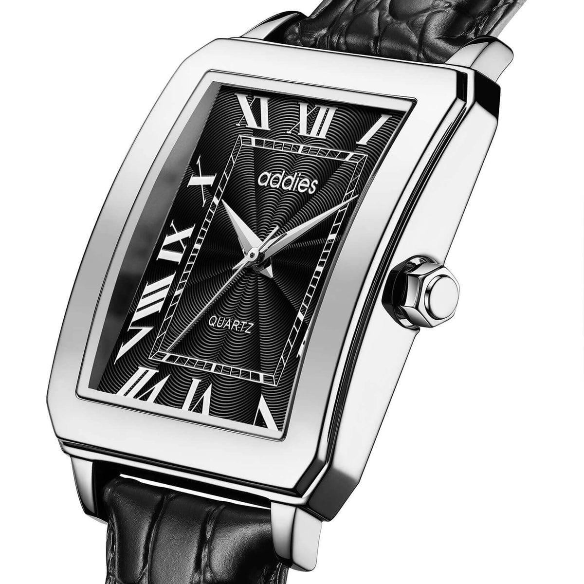 Orologio analogico al quarzo da uomo ADDIES con quadrante quadrato e cinturino in pelle (MY-RM05)