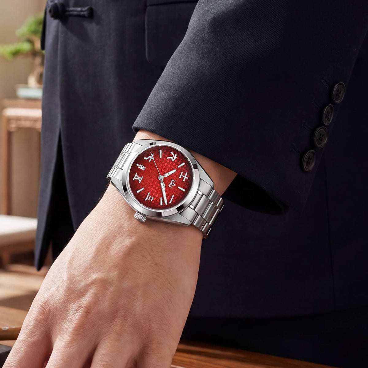 🔥SALDI D'AUTUNNO 🔥 Orologio automatico AddiesKIN K011 da 38 mm con quadrante a motivo "lingotto" e movimento 9015