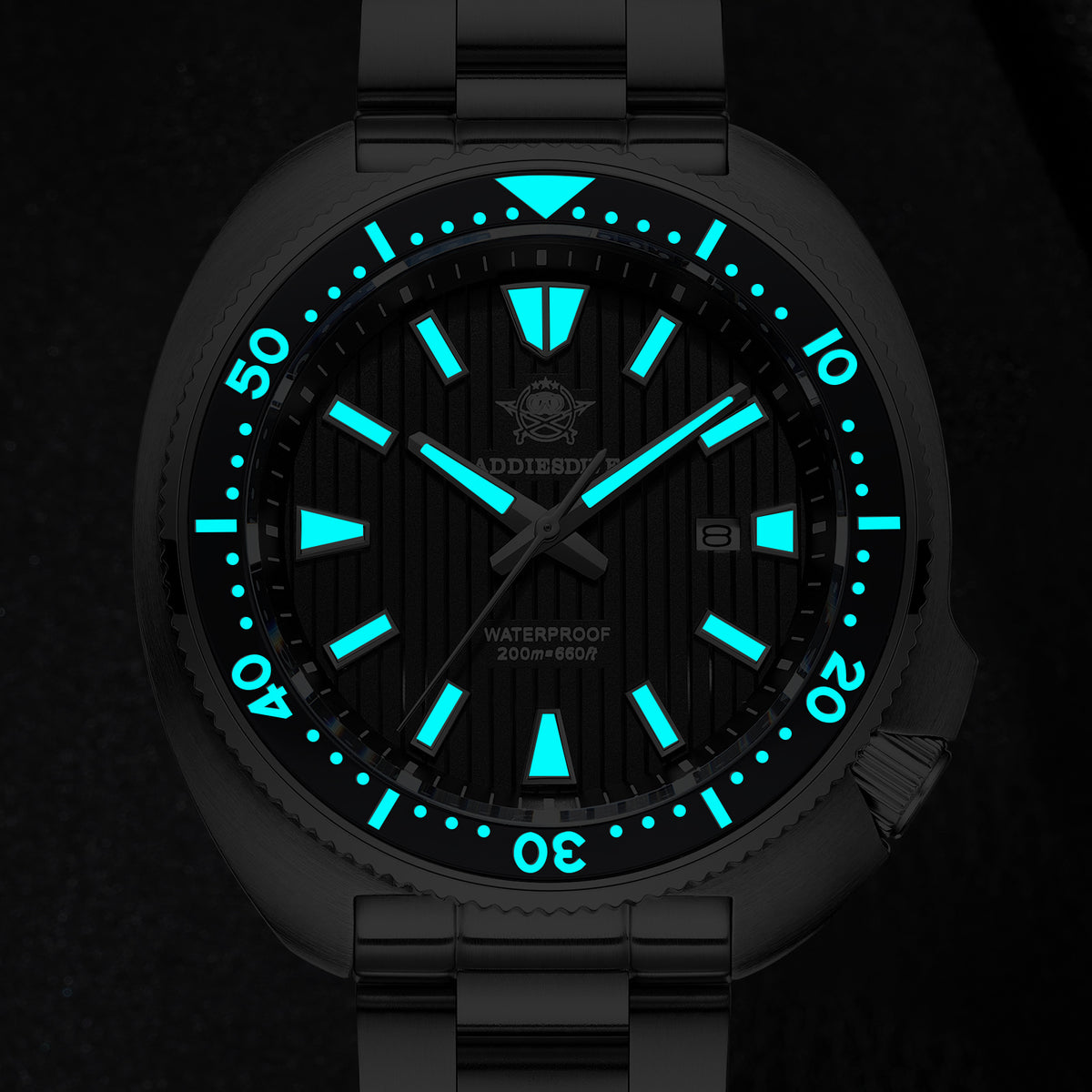 ★Offerta speciale★ Orologio subacqueo al quarzo da uomo Addiesdive Turtle 41 mm AD2507
