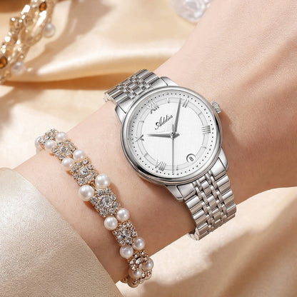 Orologio da donna di lusso Addies, al quarzo, in acciaio inossidabile, 31 mm – AW25904