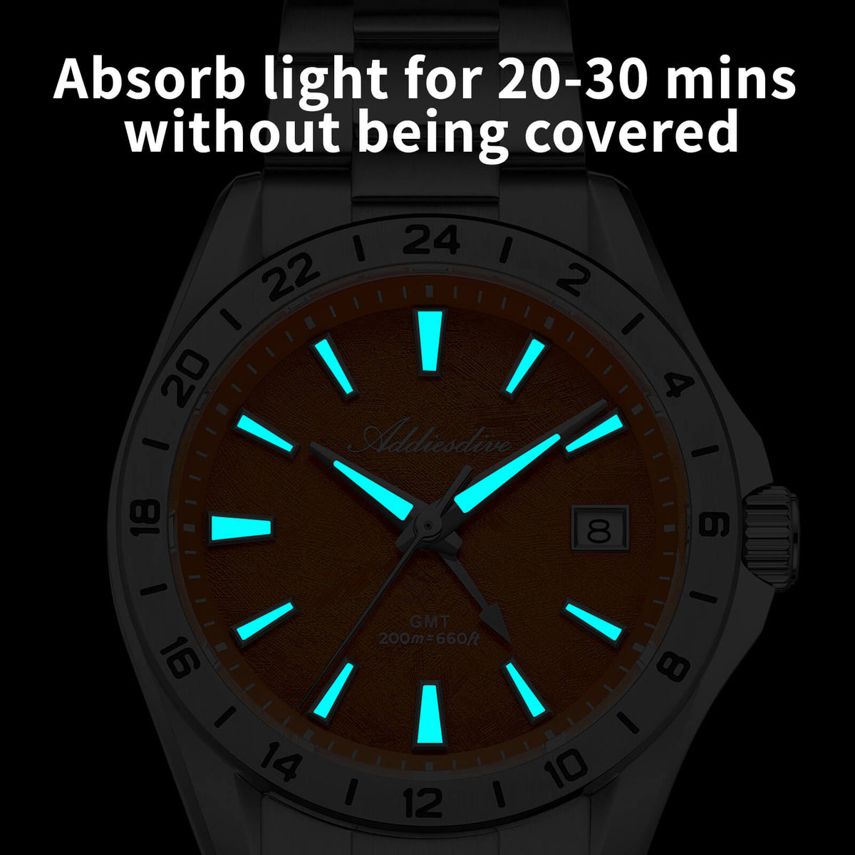 🔥SALDI D'AUTUNNO 🔥 ADDIESDIVE Orologio GMT al quarzo da 38 mm con movimento RONDA 515 (AD2548)