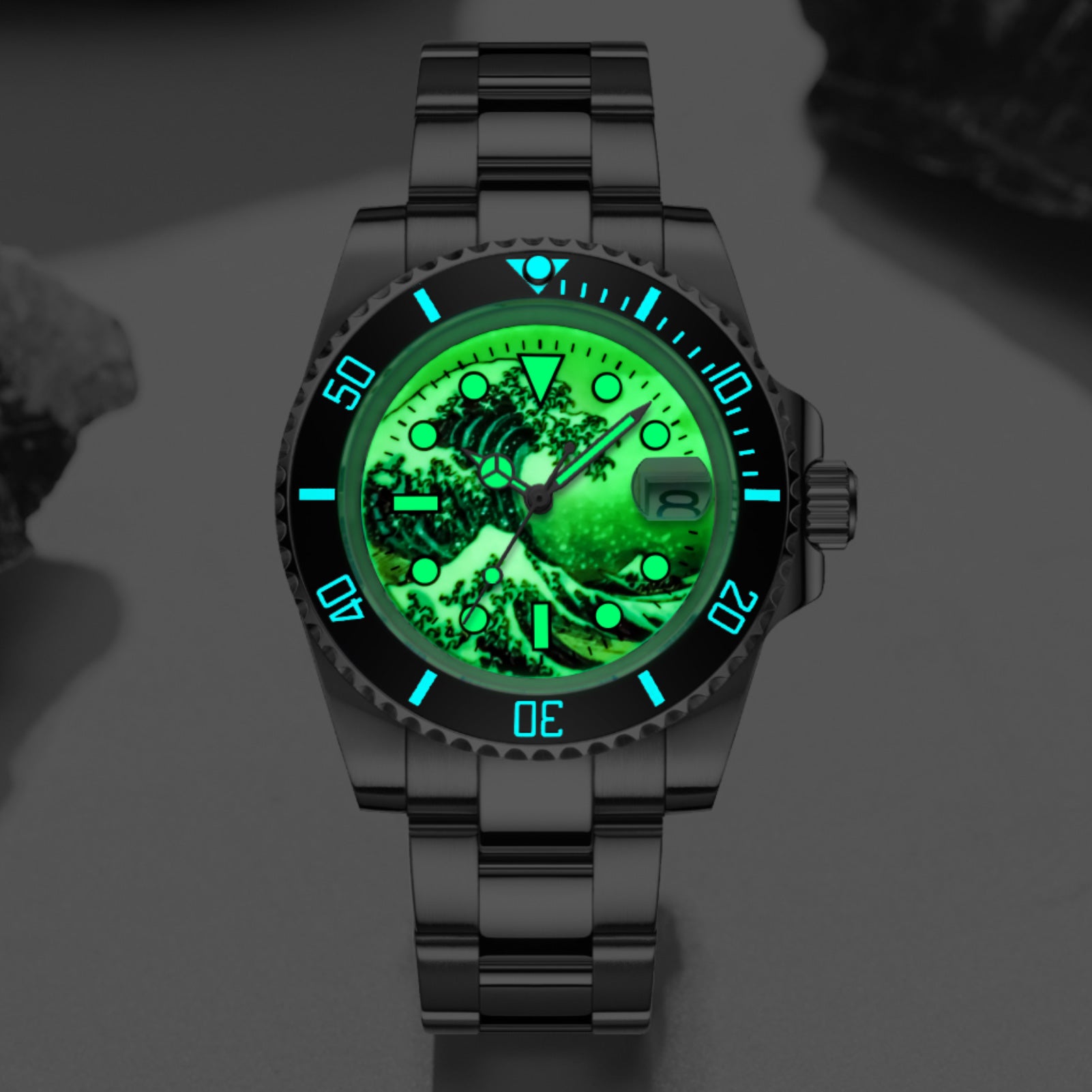ADDIESDIVE Orologio Subacqueo Great Wave Sub (H3AC-Surf)
