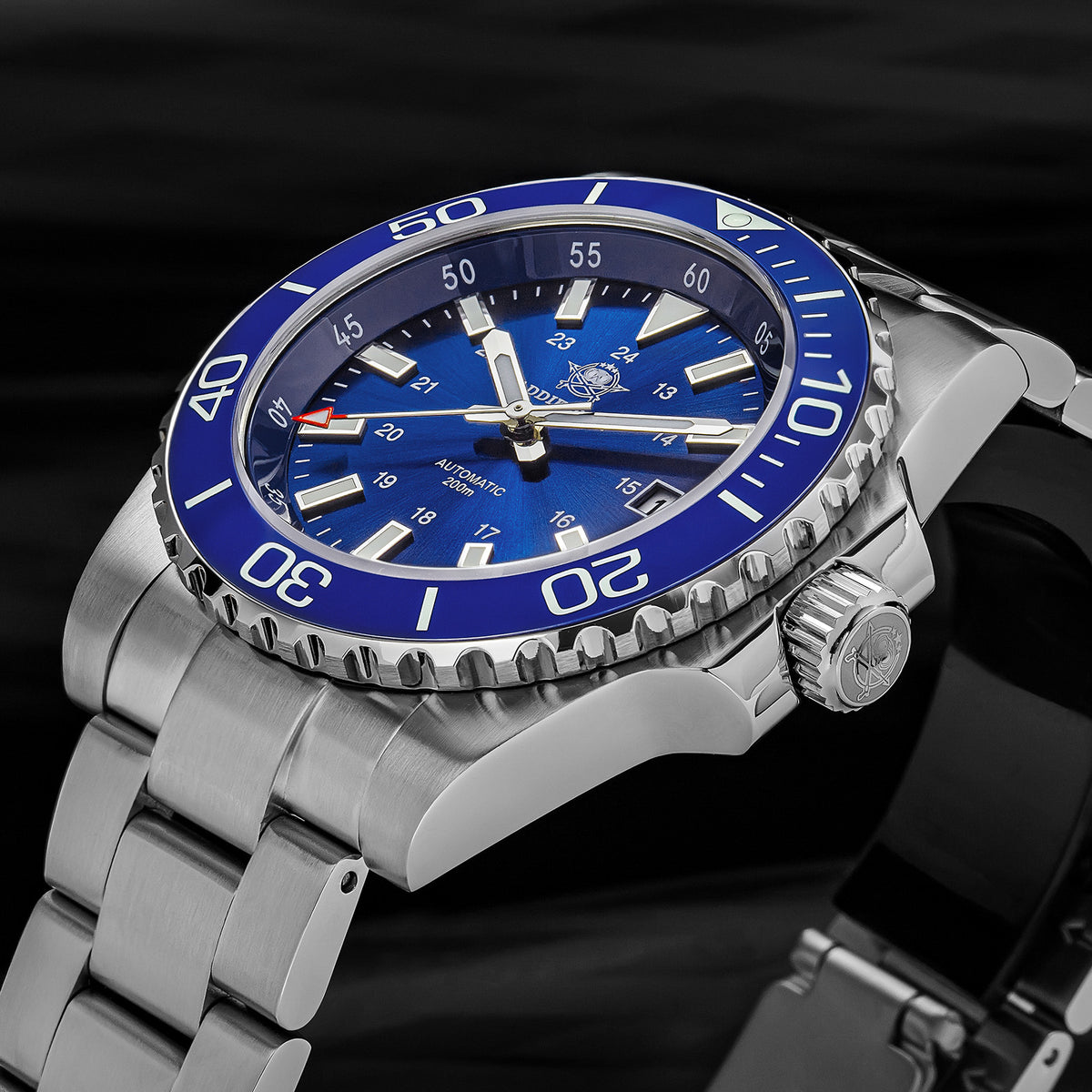 ★Saldi Anniversario★Orologio subacqueo automatico da uomo ADDIESDIVE con vetro zaffiro sintetico AD2504