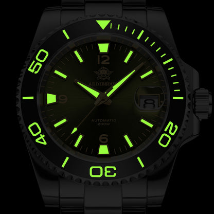 Orologio subacqueo automatico da uomo Addiesdive con BGW9 Super Lume AD2085