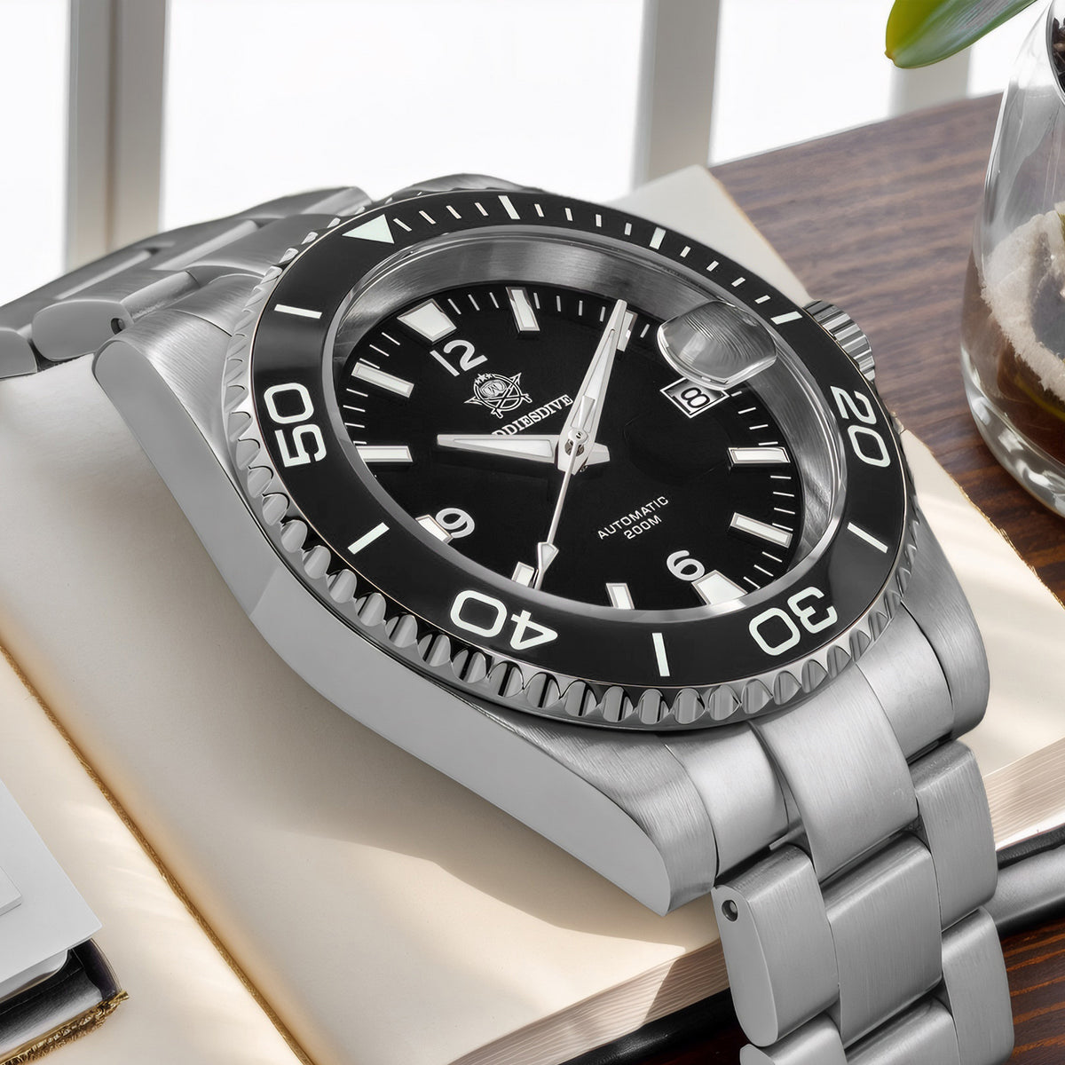 Orologio subacqueo automatico da uomo Addiesdive con BGW9 Super Lume AD2085