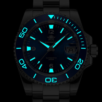 Orologio subacqueo automatico da uomo Addiesdive con BGW9 Super Lume AD2085