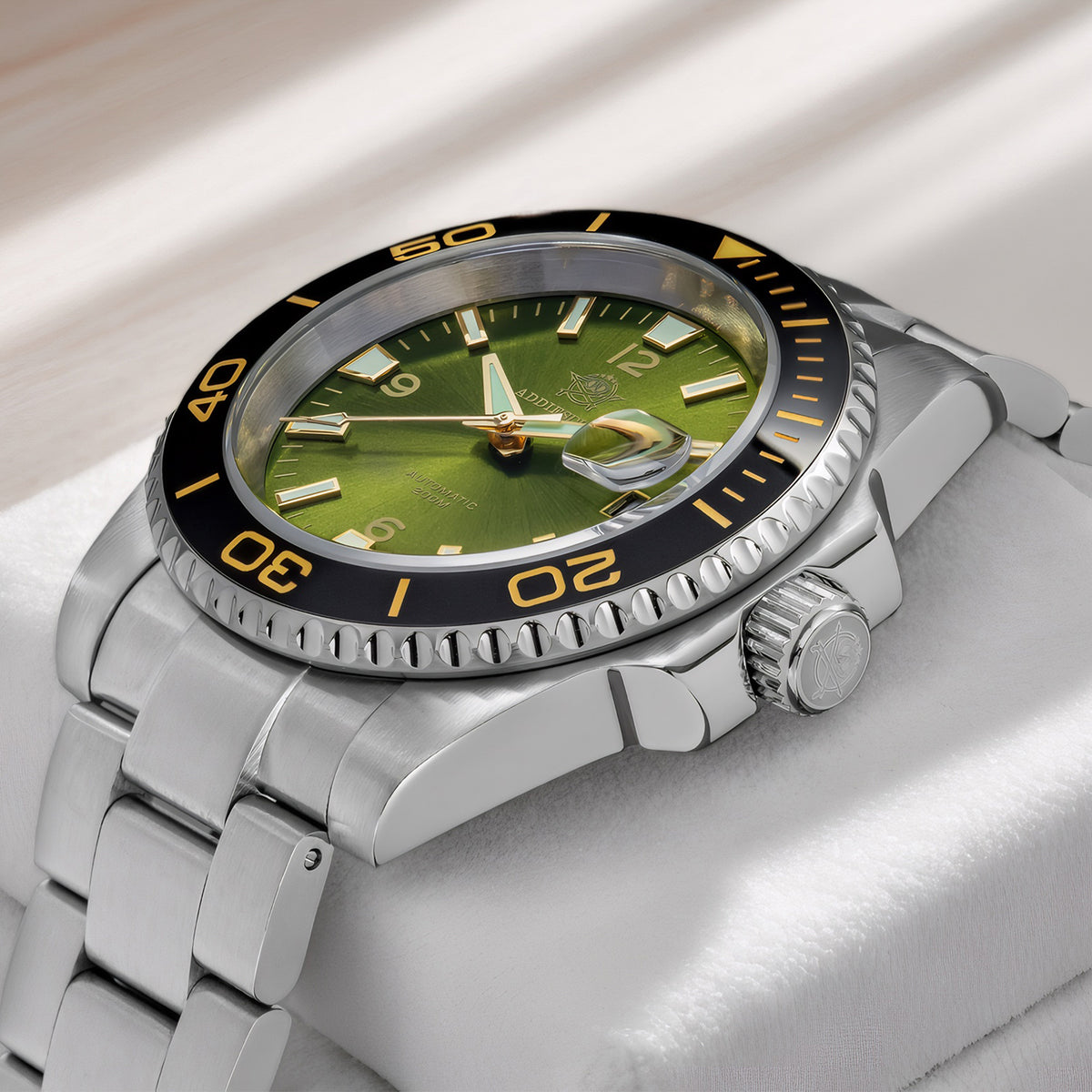 Orologio subacqueo automatico da uomo Addiesdive con BGW9 Super Lume AD2085