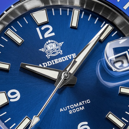 Orologio subacqueo automatico da uomo Addiesdive con BGW9 Super Lume AD2085