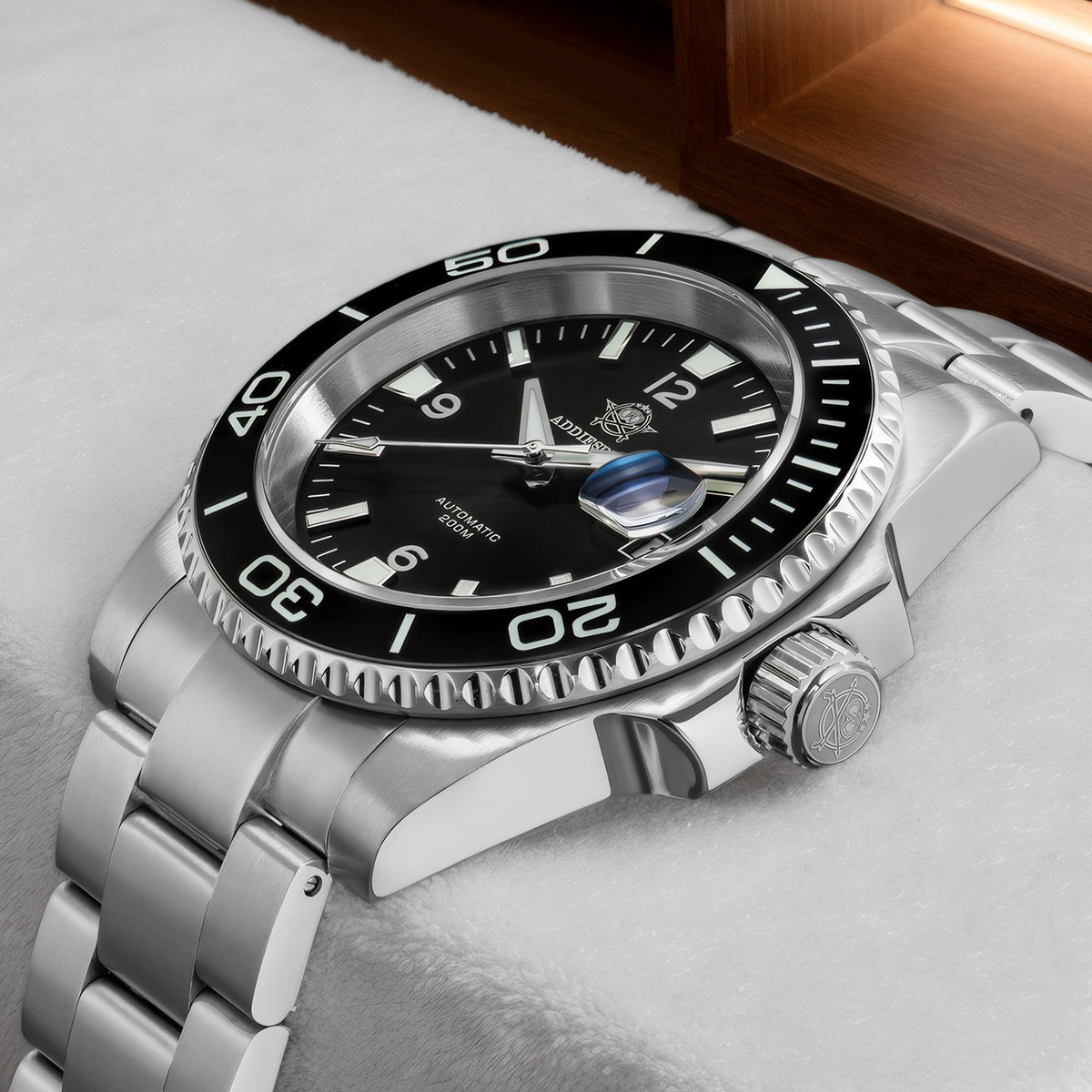 Orologio subacqueo automatico da uomo Addiesdive con BGW9 Super Lume AD2085