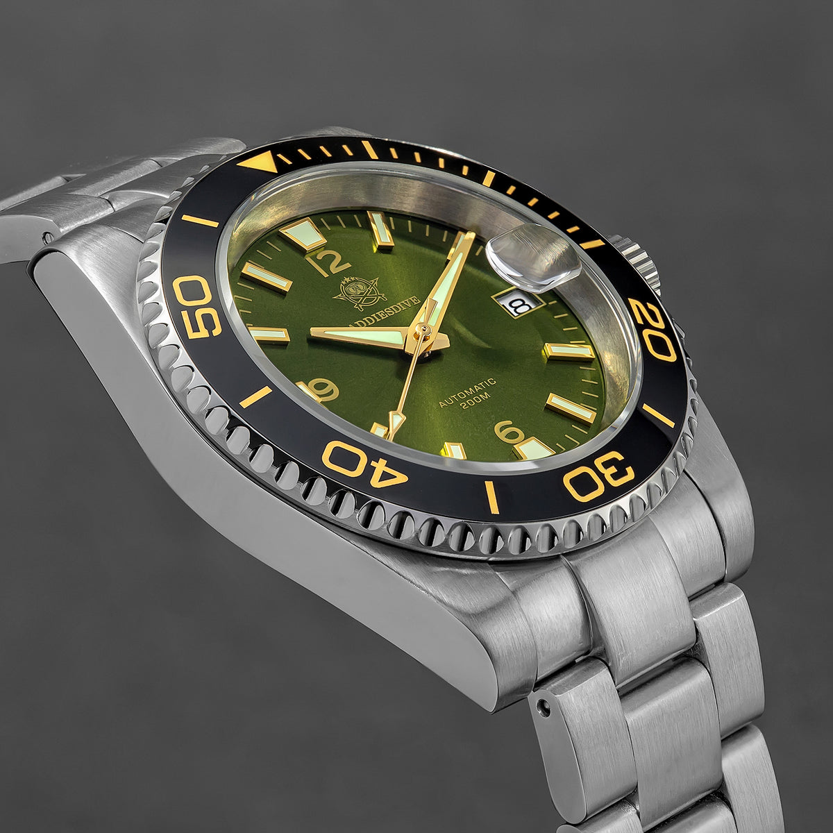 Orologio subacqueo automatico da uomo Addiesdive con BGW9 Super Lume AD2085