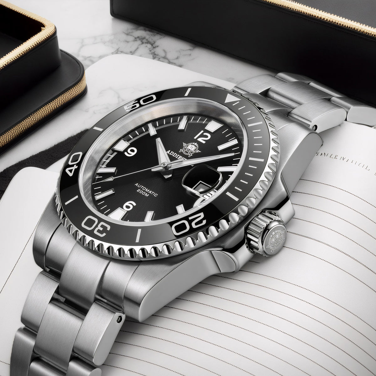 Orologio subacqueo automatico da uomo Addiesdive con BGW9 Super Lume AD2085