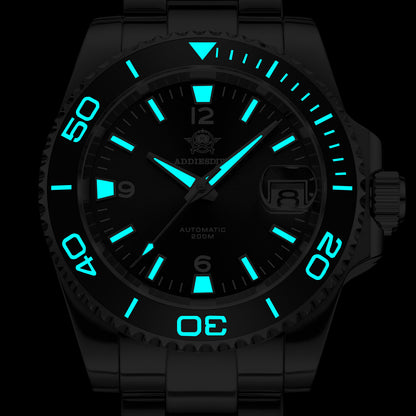 Orologio subacqueo automatico da uomo Addiesdive con BGW9 Super Lume AD2085