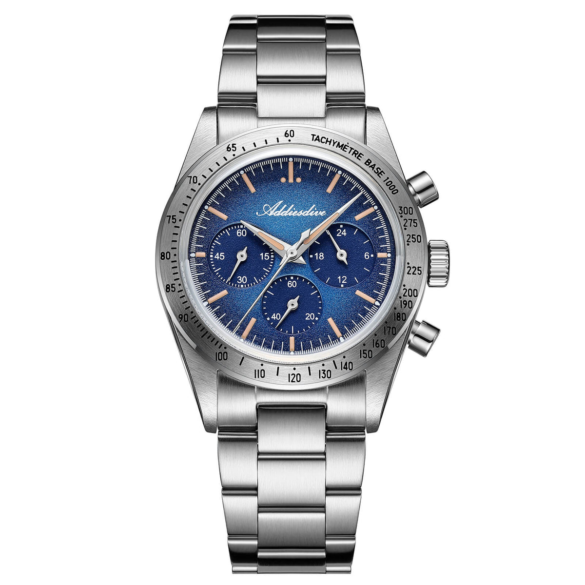 ADDIESDIVE 37mmOrologio Cronografo 0s20 （AD2552） Blu