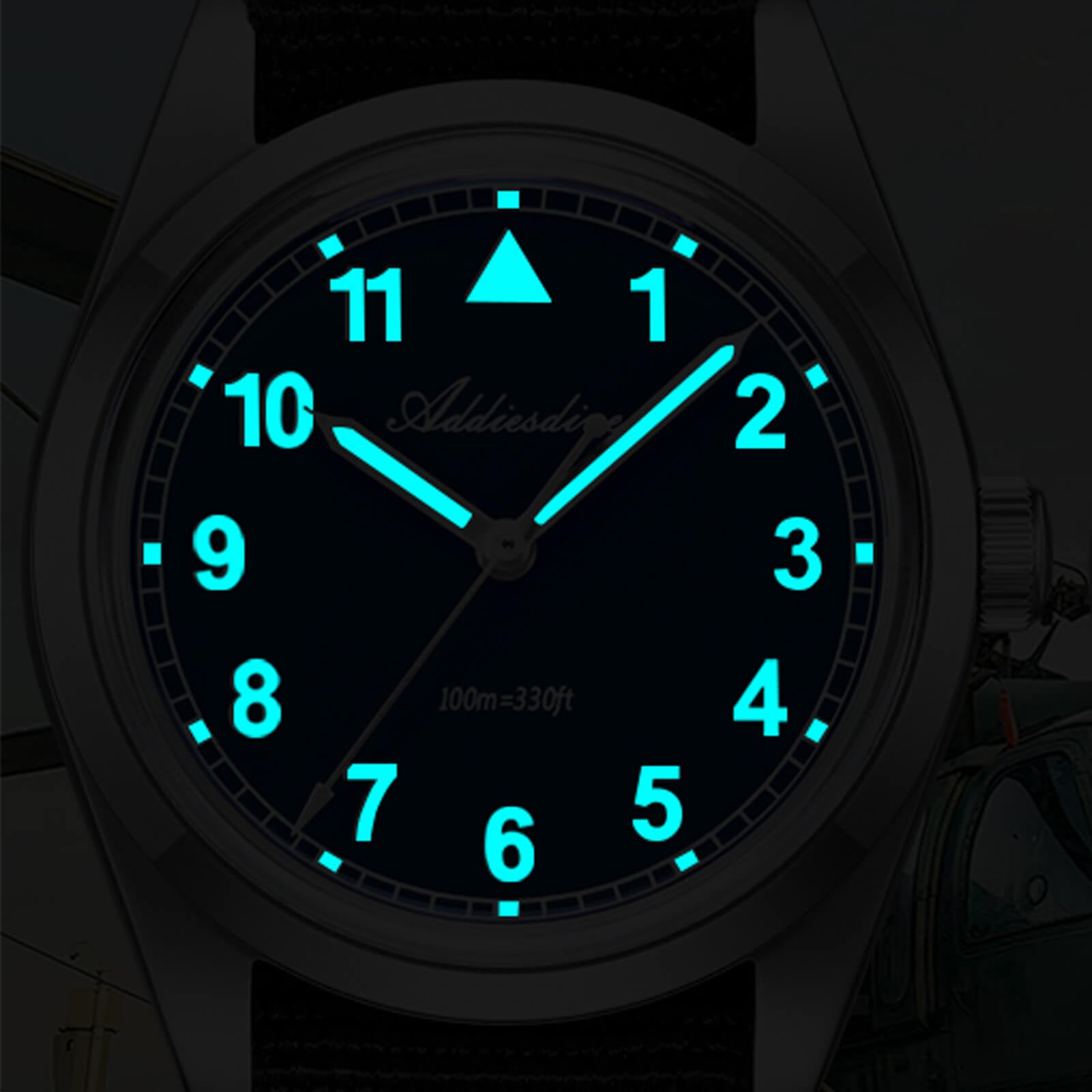 ADDIESDIVE 37mm VH31 Retro Pilot Field Watch AD2079