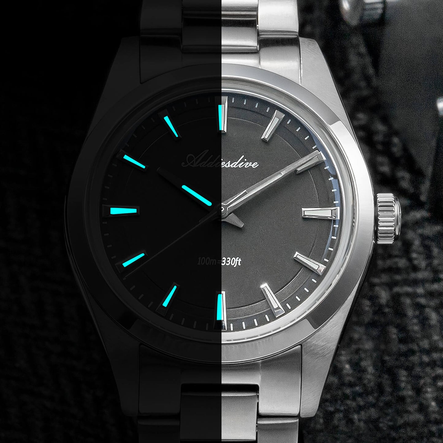 ★Magazzino Italia★ADDIESDIVE 36mm Orologio al Quarzo di Lusso VH31 AD2066
