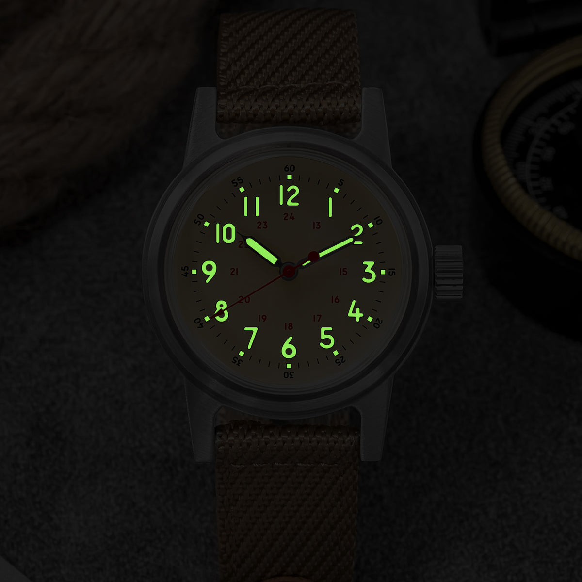 ★Magazzino Italia★ADDIESDIVE Orologio meccanico vintage 36mm AD2076