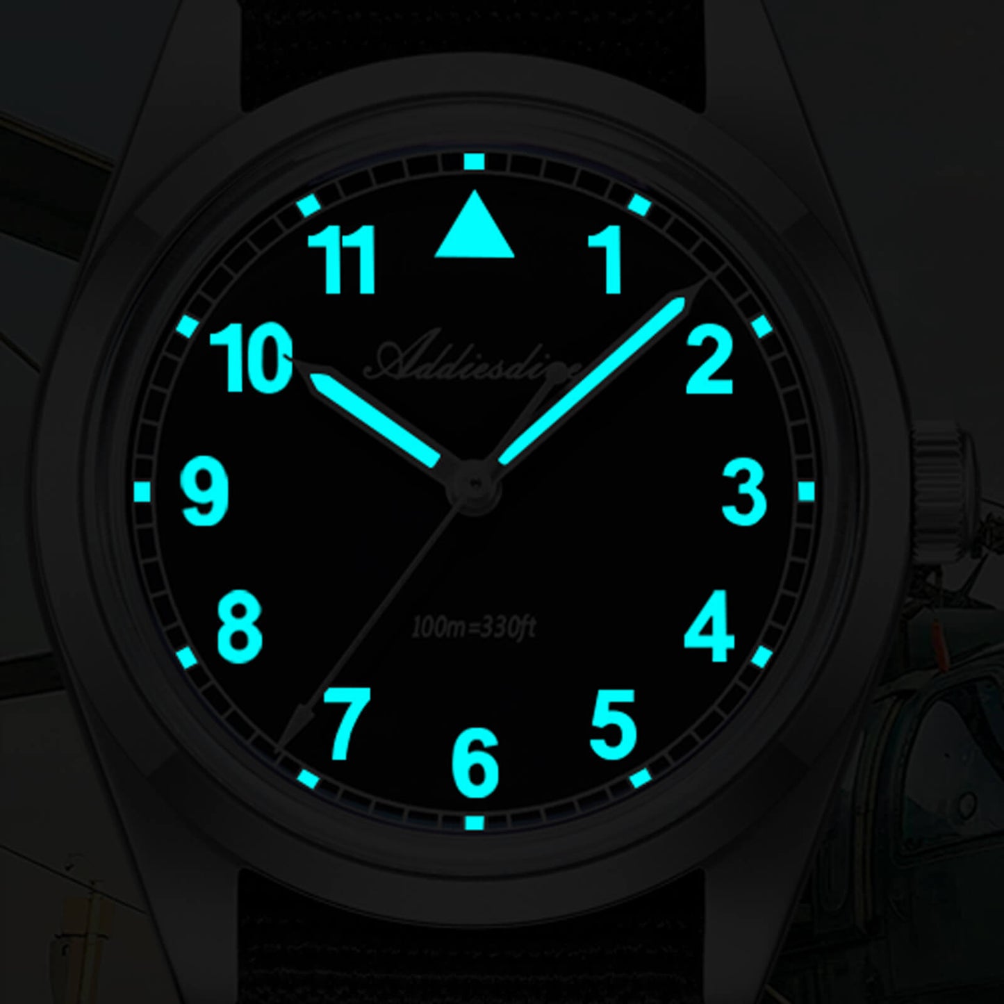 ADDIESDIVE 37mm VH31 Retro Pilot Field Watch AD2079