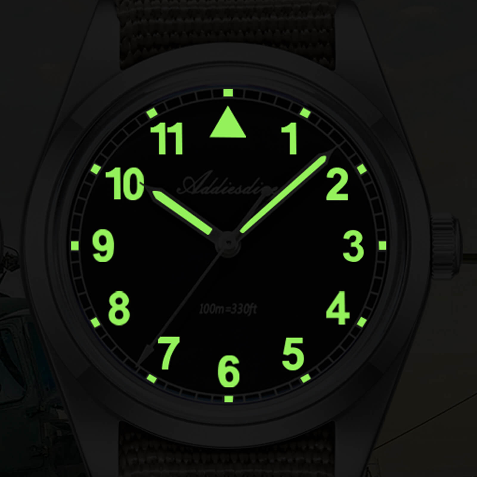 ADDIESDIVE 37mm VH31 Retro Pilot Field Watch AD2079