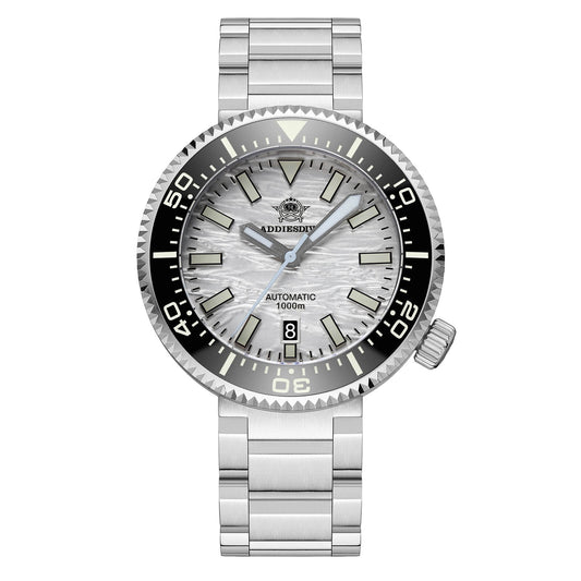 ★Speciale Capodanno★Addiesdive 46mm 1000m Orologio Subacqueo AD2069 Bianco