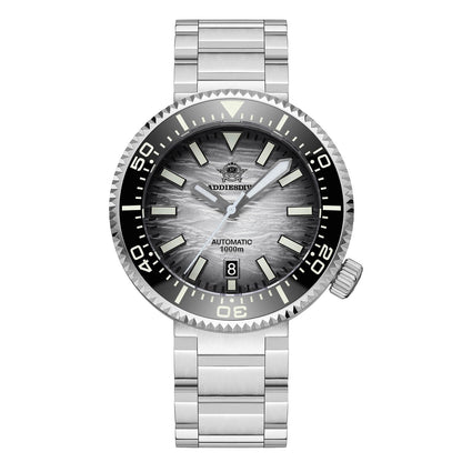 ★Speciale Capodanno★Addiesdive 46mm 1000m Orologio Subacqueo AD2069 Grigio Sfumato